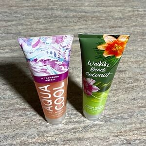 Bath & Body Works Waikiki Beach Coconut & A Thousand Wishes Aqua Cool  Lotions